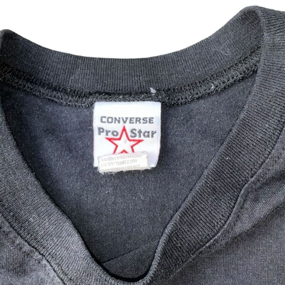 Vintage Converse Pro Star Active T-Shirt Black  Short‎ Sleeve Large - Picture 3 of 5
